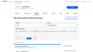 
                            11. Working at Vast Broadband: Employee Reviews | Indeed.com
