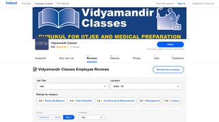 
                            9. Working at Vidyamandir Classes: Employee Reviews | Indeed.co.in