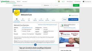 
                            9. Working at Welcome Cure | Glassdoor.co.in