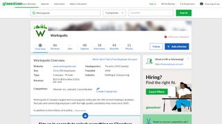 
                            10. Working at Workopolis | Glassdoor