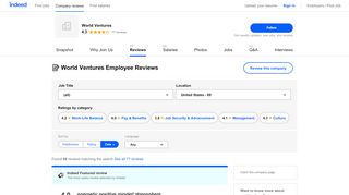 
                            13. Working at World Ventures: 58 Reviews | Indeed.com