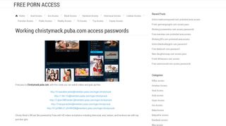 
                            5. Working christymack.puba.com access passwords | Free Porn Access