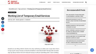 
                            10. Working List of Temporary Email Services - ShoutMeLoud