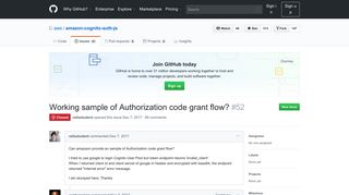 
                            8. Working sample of Authorization code grant flow? · Issue #52 · aws ...
