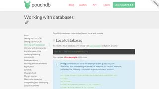 
                            4. Working with databases - PouchDB