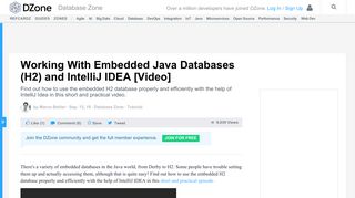 
                            4. Working With Embedded Java Databases (H2) and IntelliJ IDEA - DZone