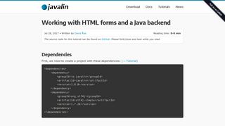 
                            3. Working with HTML forms and a Java backend - Javalin - A lightweight ...
