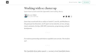 
                            12. Working with oc cluster up – Fábio José – Medium