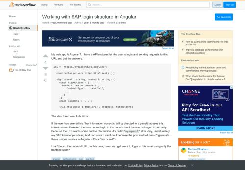 
                            11. Working with SAP login structure in Angular - Stack Overflow