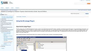 
                            6. Working with SAS Folders: Using the BI Lineage Plug-in - SAS Support