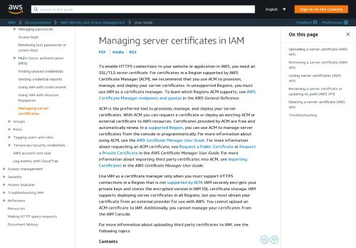 
                            8. Working with Server Certificates - AWS Identity and Access Management