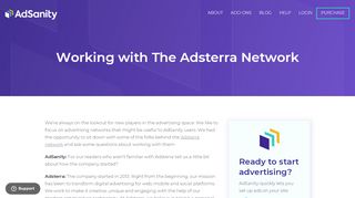 
                            5. Working with The Adsterra Network - The AdSanity Plugin