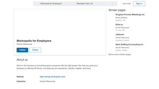 
                            5. Workopolis for Employers | LinkedIn