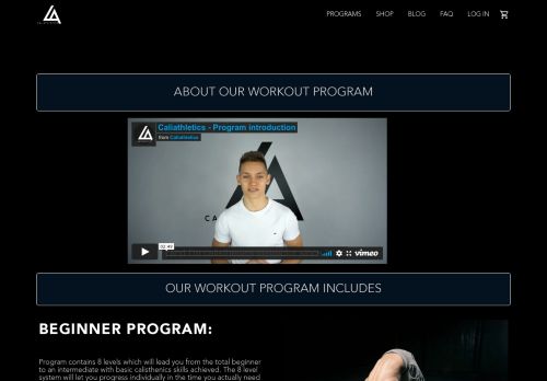 
                            3. workout program - Calisthenics workout - Caliathletics.com