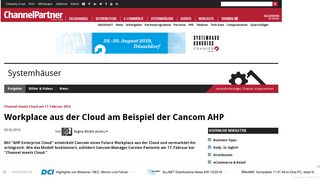 
                            5. Workplace aus der Cloud am Beispiel der Cancom AHP