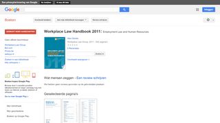 
                            8. Workplace Law Handbook 2011: Employment Law and Human Resources