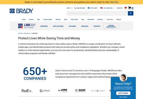 
                            11. Workplace Safety and Compliance -LINK360® Lockout- Brady Safety