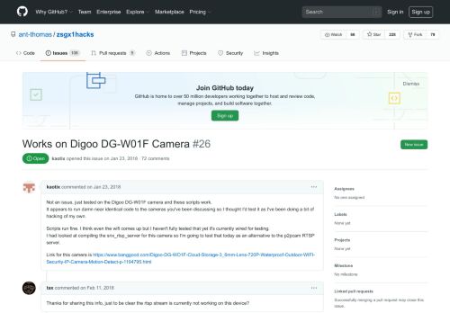 
                            13. Works on Digoo DG-W01F Camera · Issue #26 · ant-thomas ... - GitHub