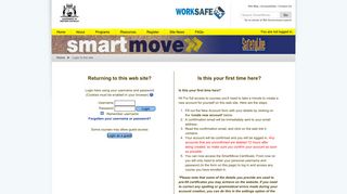 
                            9. WorkSafe SmartMove: Login to the site
