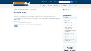 
                            8. WorkSafeNB | e-Course Login