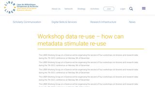 
                            9. Workshop data re-use - how can metadata stimulate re-use - LIBER