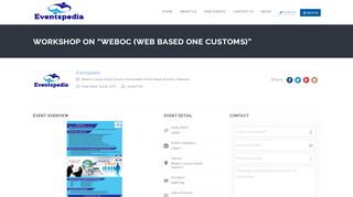 
                            8. Workshop on “WEBOC (Web Based One Customs)” – ...