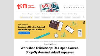 
                            10. Workshop Oxid eShop: Das Open-Source-Shop-System individuell ...