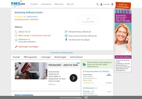 
                            12. ▷ Workshop Software GmbH | Tel. (02821) 731-... - Adresse