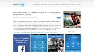 
                            8. Workspace Login to GoDaddy Email Account with your own... - iBuildApp