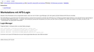 
                            5. Workstations mit AFS-Login