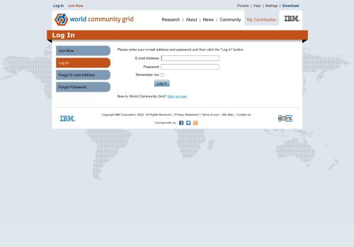 
                            11. World Community Grid - Log In