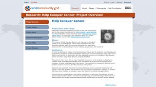 
                            11. World Community Grid - Research - Help Conquer Cancer