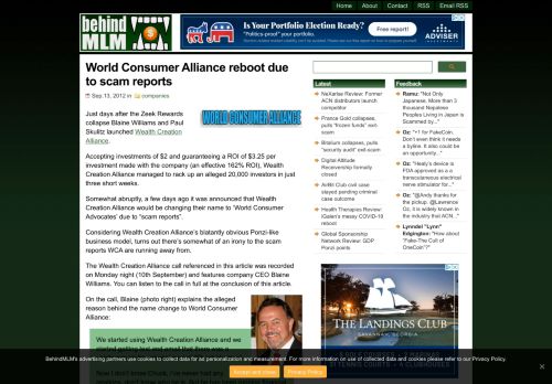 
                            3. World Consumer Alliance reboot due to scam reports - ...