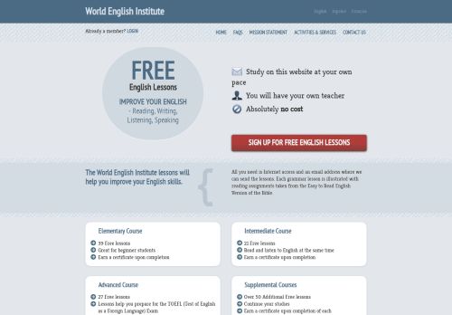 
                            2. World English Institute - Free English Lessons