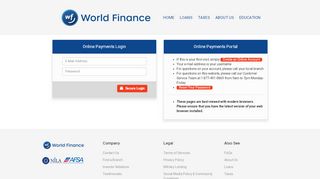 
                            5. World Finance Payment Portal
