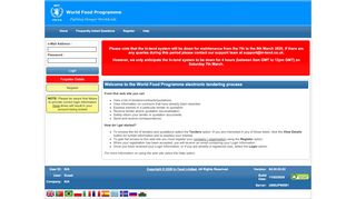 
                            8. World Food Programme Electronic Tendering Site - Home