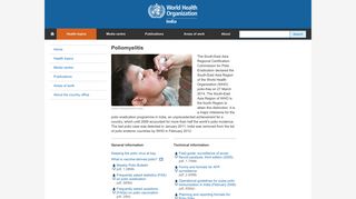 
                            3. World Health Organization, Poliomyelitis