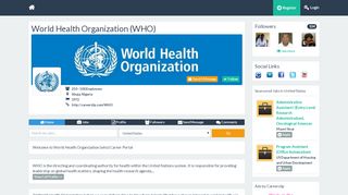 
                            5. World Health Organization (WHO) CAREER and RECRUITMENT ...