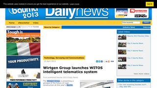 
                            10. World Highways - Wirtgen Group launches WITOS intelligent ...