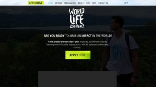 
                            1. World Life Experience I Are you ready to make an Impact?