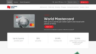 
                            3. World Mastercard Travel Rewards Credit Card | National Bank