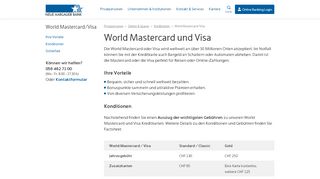 
                            2. World Mastercard/Visa | NEUE AARGAUER BANK AG