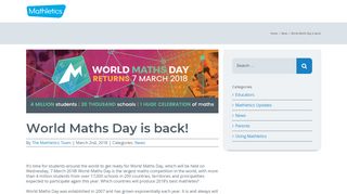 
                            4. World Math Day is Back! - Mathletics USA