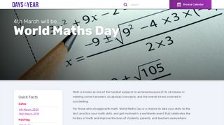 
                            6. World Maths Day | Days Of The Year