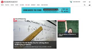
                            11. World Maths Day - latest news, breaking stories and comment - The ...