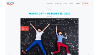 
                            7. WORLD MATHS DAY - October 15, 2019 | National Today
