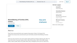 
                            8. World Meeting of Families 2018, Ireland. | LinkedIn