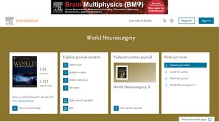 
                            6. World Neurosurgery | ScienceDirect.com