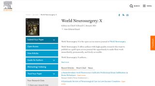 
                            3. World Neurosurgery: X - Journal - Elsevier