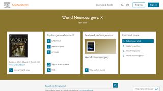 
                            7. World Neurosurgery: X | ScienceDirect.com